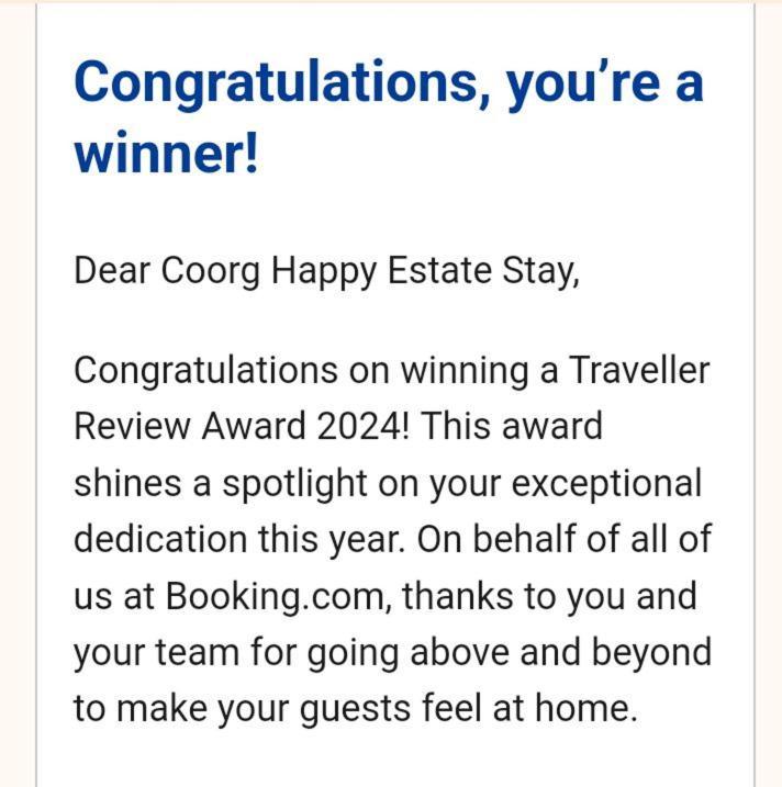 Coorg Happy Estate Stay 마디케리 외부 사진